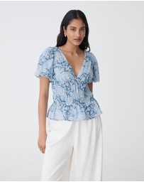 Forcast - Angie Elastic Waist Top