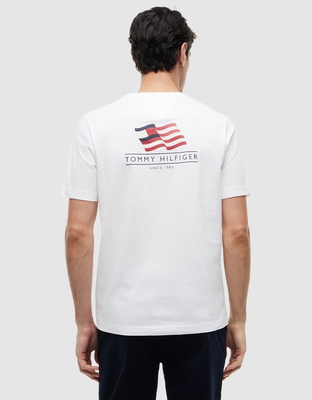 Tommy Hilfiger - Wavy Flag Back Graphic Jersey T-Shirt