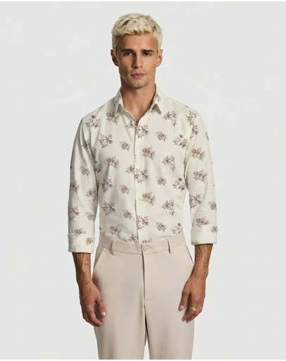 yd. - Lucio Slim Floral Shirt