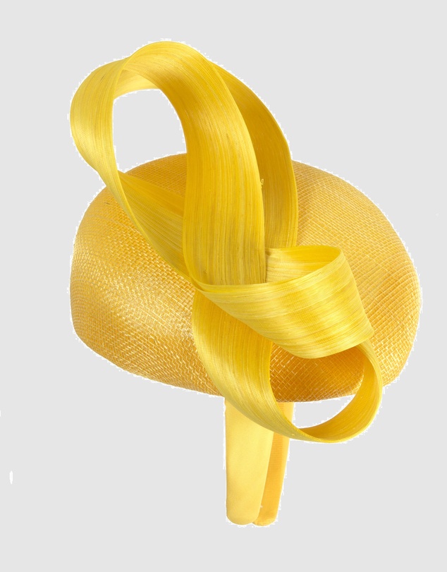 Max Alexander - Yellow Pillbox Racing Fascinator