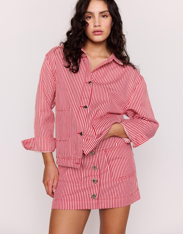 MINKPINK - Freya Stripe Mini Skirt