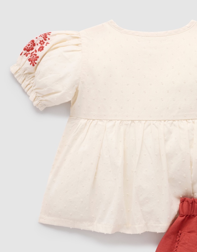 Purebaby - Embroidered Set -Kids-Babies