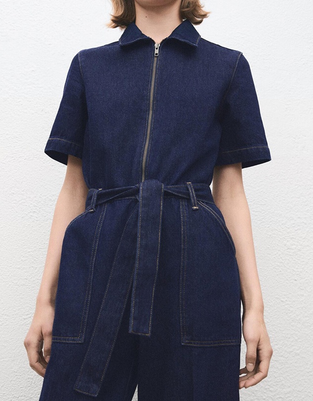 M.N.G - Belt Denim Jumpsuit