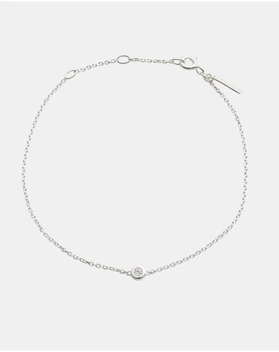 Kirstin Ash - Petite Birthstone Bracelet April White Topaz