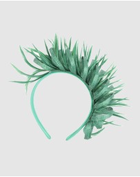 Max Alexander - Green Sinamay Fascinator Headband