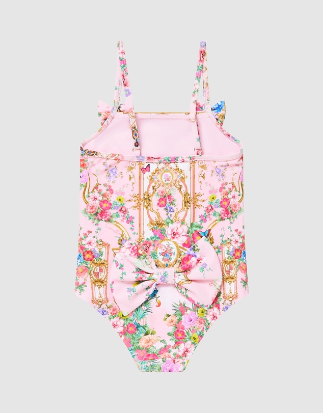 Camilla - Straight Neck One Piece With Bows - Babies