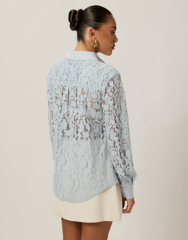 Tussah - Lace Satin Trim Shirt