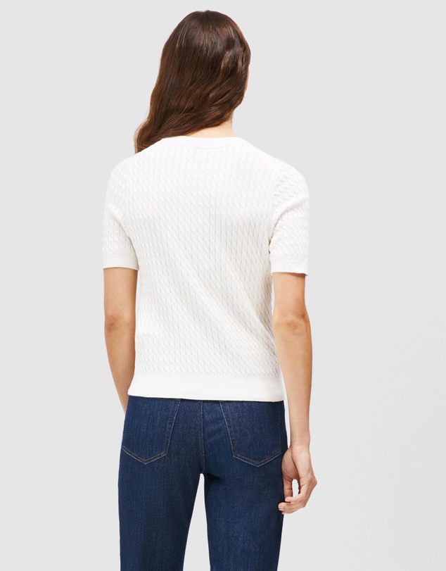 Tommy Hilfiger - Cotton Cable Crew Neck Short Sleeve Sweater