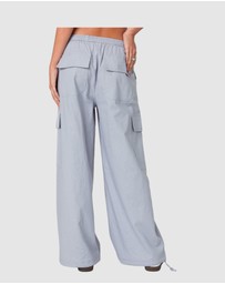 EDIKTED - Phoenix Linen Look Cargo Pants