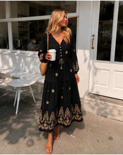 Esther & Co - Zade Dress - Golden Eclipse