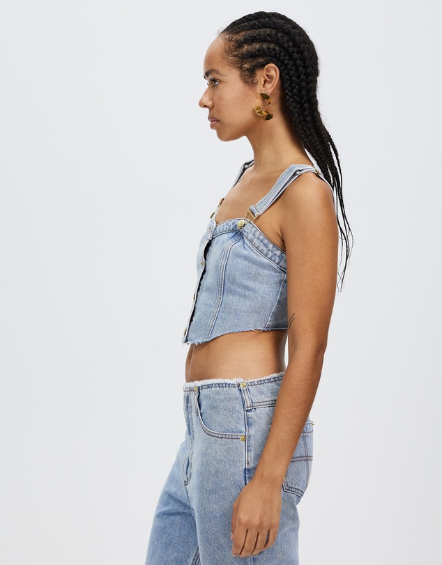 JGR & STN - Elisha Denim Top