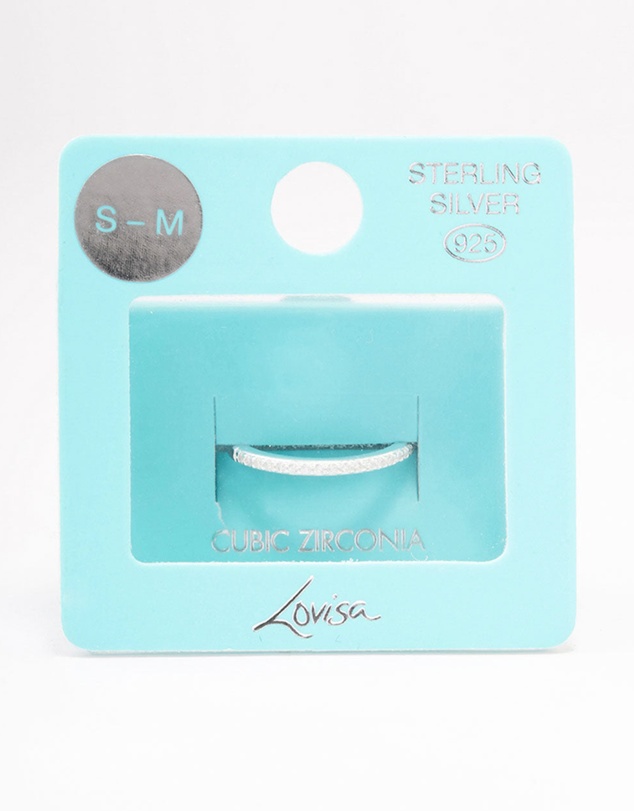 Lovisa - Sterling Silver Cubic Zirconia Pave Band Ring
