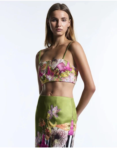 Muma World - Beaded Floral Canopy Crop