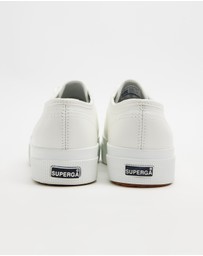 Superga - 2740 Platform Tumbled Leather Sneakers