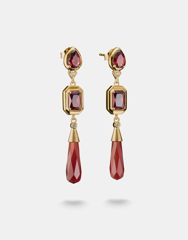THOMAS SABO - THOMAS SABO Elyndra Earrings with Red Stones
