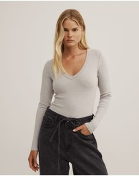 Witchery - V-neck Long Sleeve Top