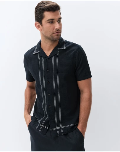 UNISON - Embroidered Bowler Regular Fit Shirt