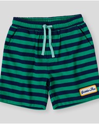 Goldie + Ace - Reverse Stripe Noah Shorts- ICONIC EXCLUSIVE- Babies-Kids
