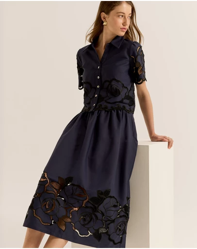 Review - Orchid Lace Midi Skirt