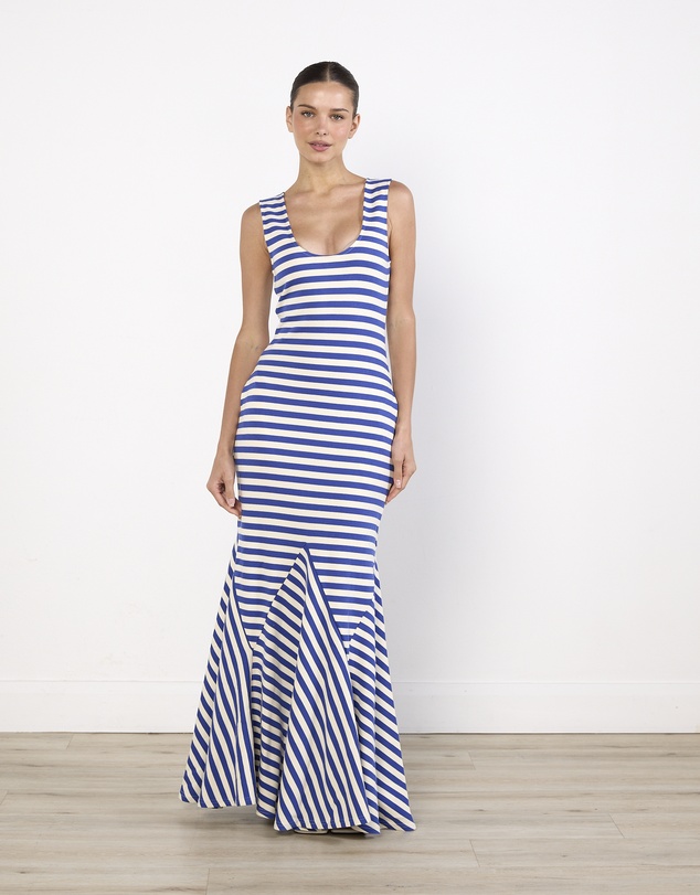 Cirkular - Pre-Loved - Luuda Striped Jersey Maxi dress
