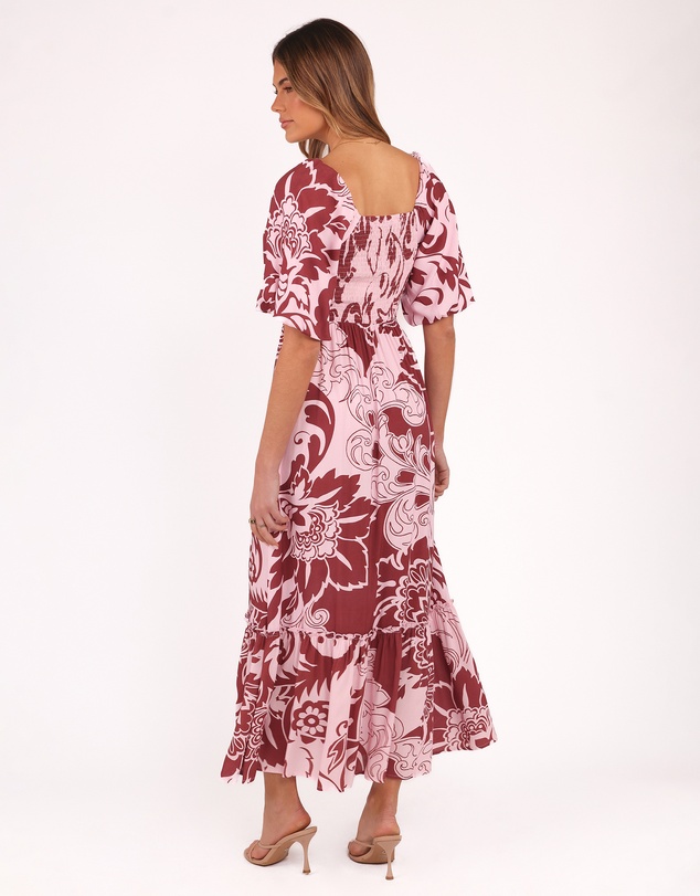 Petal & Pup - Shanae Maxi Dress - Pink Brown Paisley