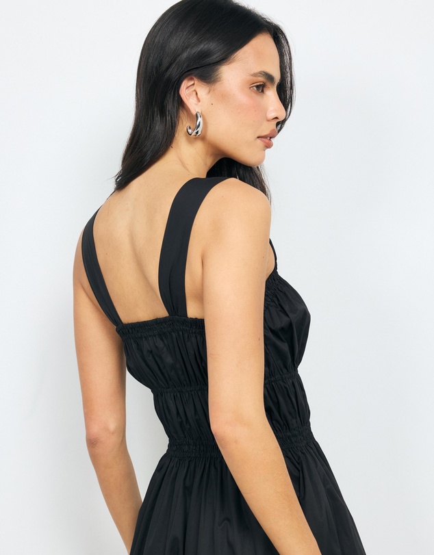AERE - Freya Shirred Cotton Midi Dress