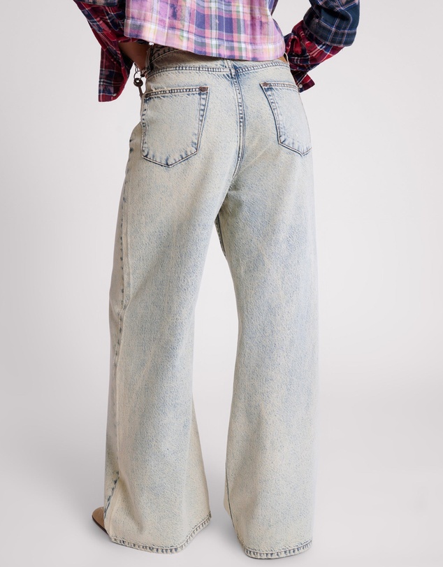 ONE TEASPOON - Blue Dust Love Machines Super Wide Leg Jeans