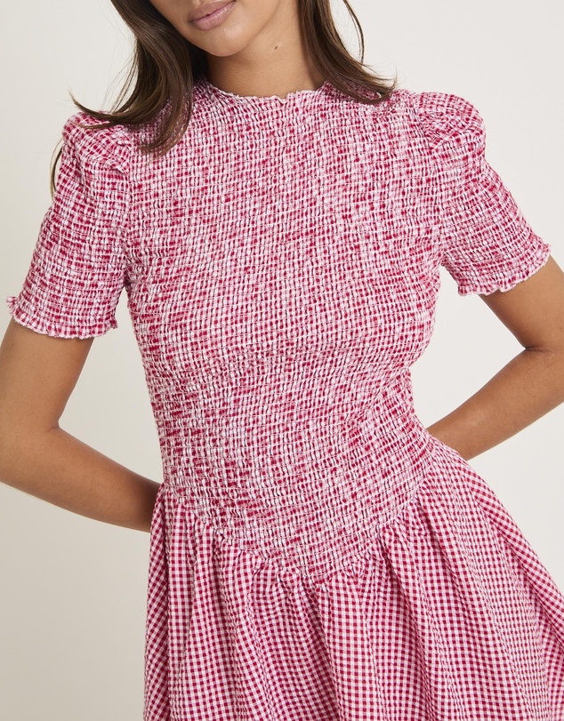 Subtitled - Bonnie Shirred Bubble Mini Dress