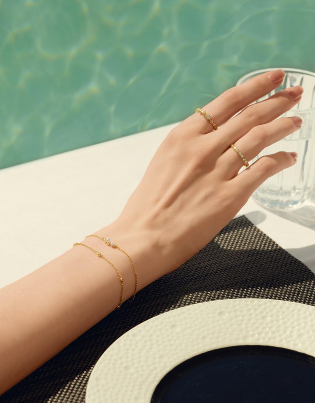 Ania Haie - Ania Haie Gold Classic Bezel-Set Station Bracelet