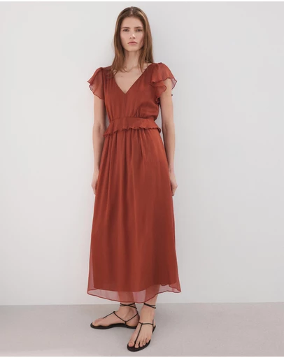 M.N.G - Long Ruffled Dress