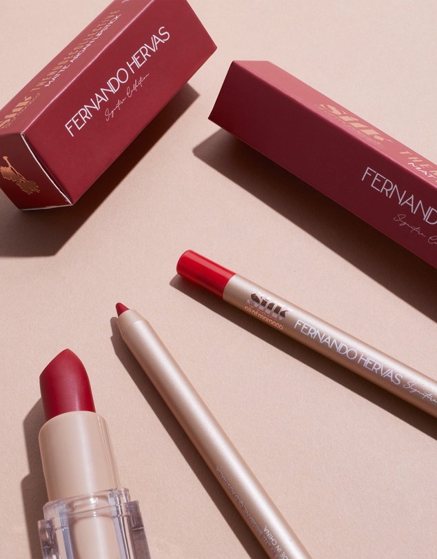 Silk Oil of Morocco - Paquita Red Lipliner + Lipstick Lip | Silk X Fernando Hervas