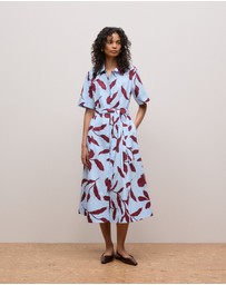 Trenery - Karra Cotton Poplin Shirt Dress in Sky