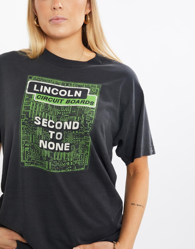 Vintage by The Real Deal - Pre Loved - Vintage 80s Lincoln Circuit Boards Tech Tee