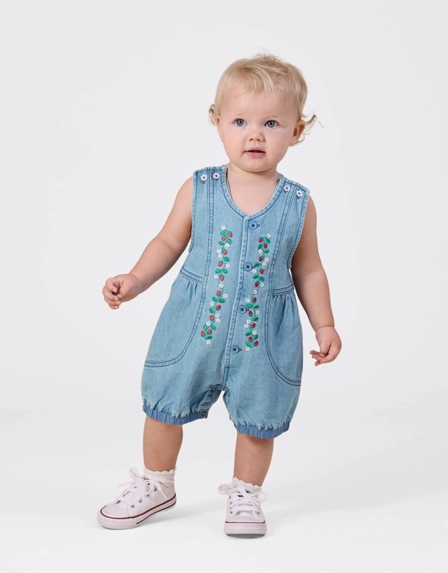 Goldie + Ace - Wild Strawberry Nina Romper - Babies