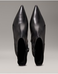 Calvin Klein - Leather Stiletto Kitten Heeled Boots