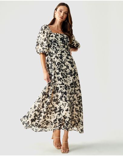 White/Black Floral