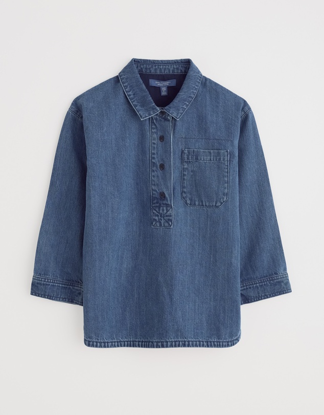 Seasalt - Seasalt Cornwall Blue Oak Leaf Shirt