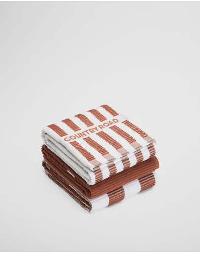 Country Road - Cr Stripe Australian Cotton Tea Towel Pack Of 3