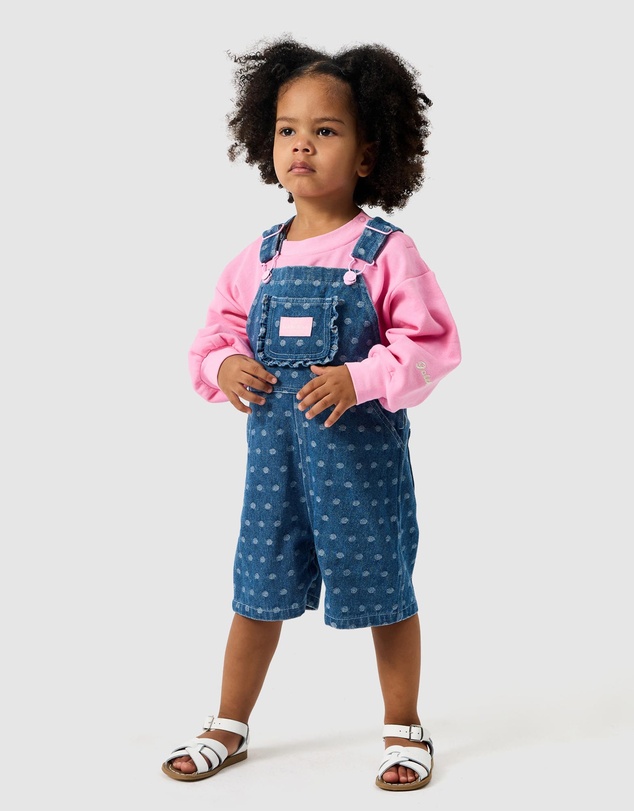 Goldie + Ace - Lightweight Denim Burton Shortall Overalls - ICONIC EXCLUSIVE - Babies-Kids