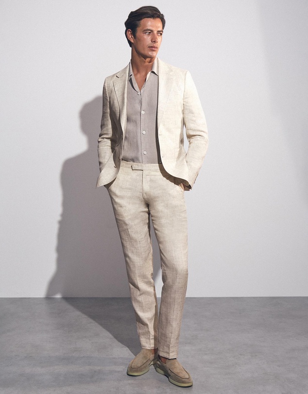 REISS - Bloomfield Linen Trousers