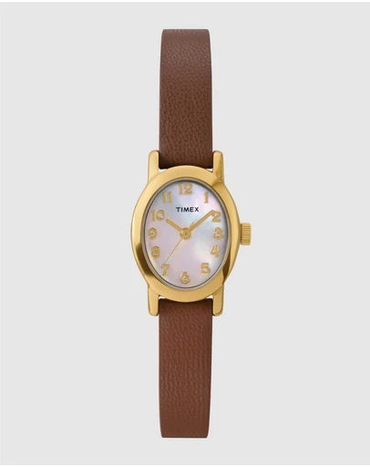 TIMEX - Cavatina 18mm Leather Strap Watch