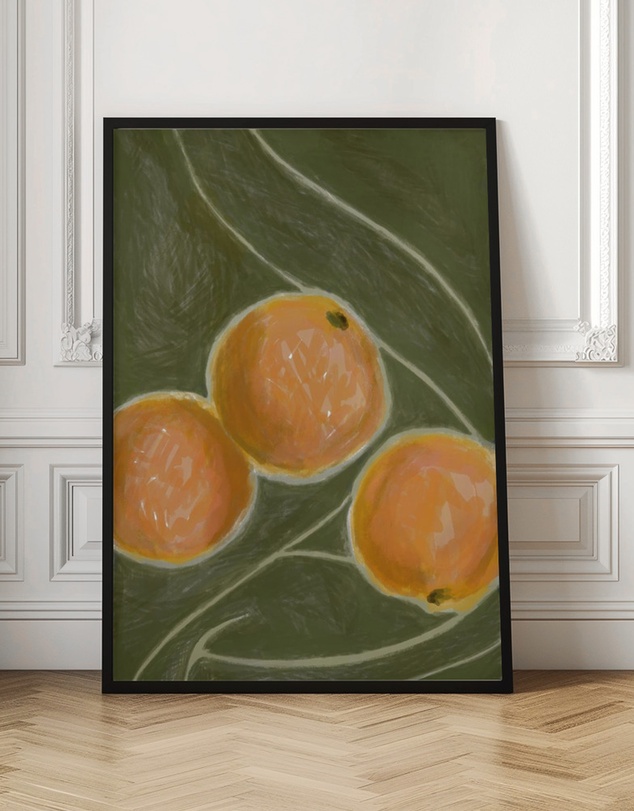 Olive et Oriel - KH Studio - The Colors Orange a Green by Karla Hyman Art Print