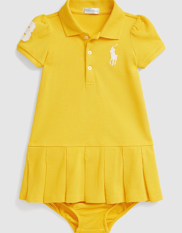 Polo Ralph Lauren - Stretch Mesh Polo Dress & Bloomers - Babies