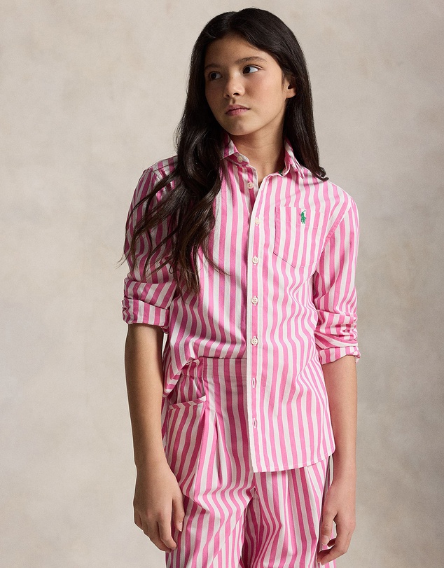 Polo Ralph Lauren - Striped Cotton Poplin Boxy Shirt - Teens