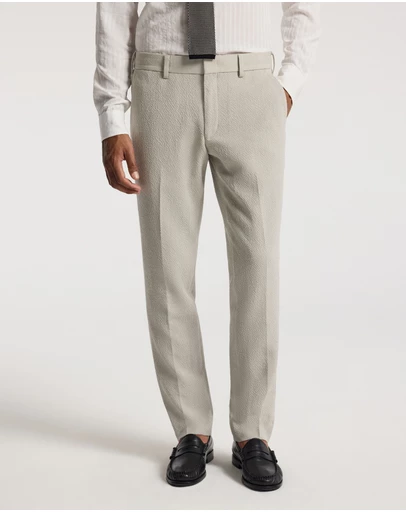 Calibre - Slim Textured Wool Pants Neutral