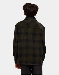 Quiksilver - Boys 8 to 16 Bering Strait Check Long Sleeve Shirt