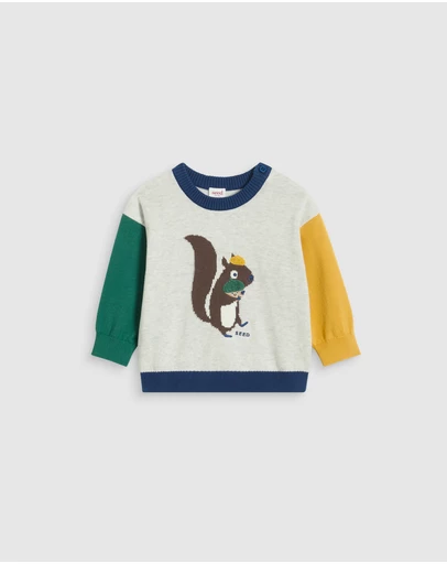 Seed Heritage - Squirrel Jacquard Knit