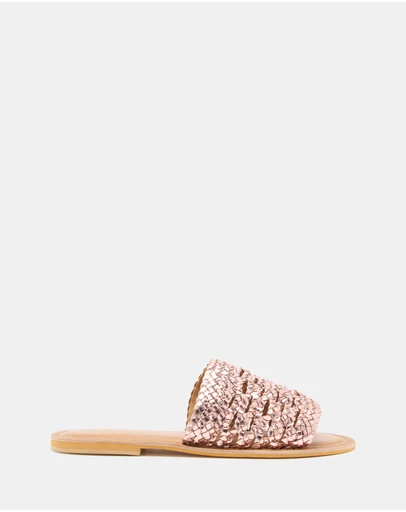 Just Because - Kannada Leather Flat Sandals