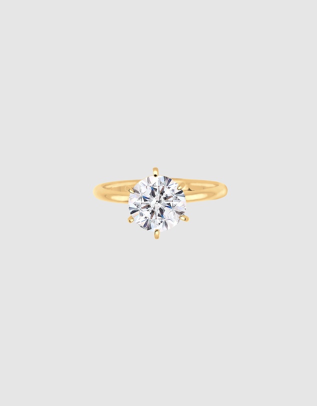 Elli Jewelry - Ring 925 Sterling Silver Gold Plated Crystal