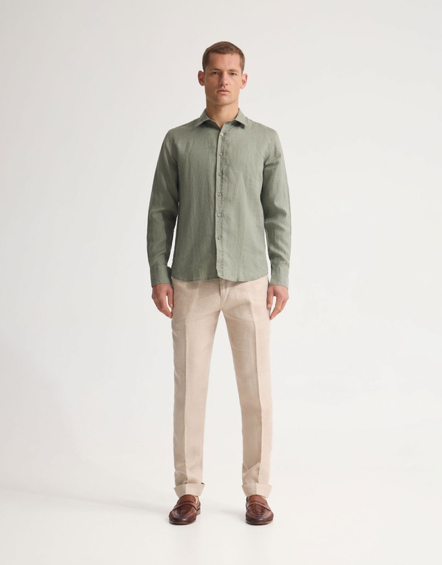 Oxford - Copper European Linen Shirt